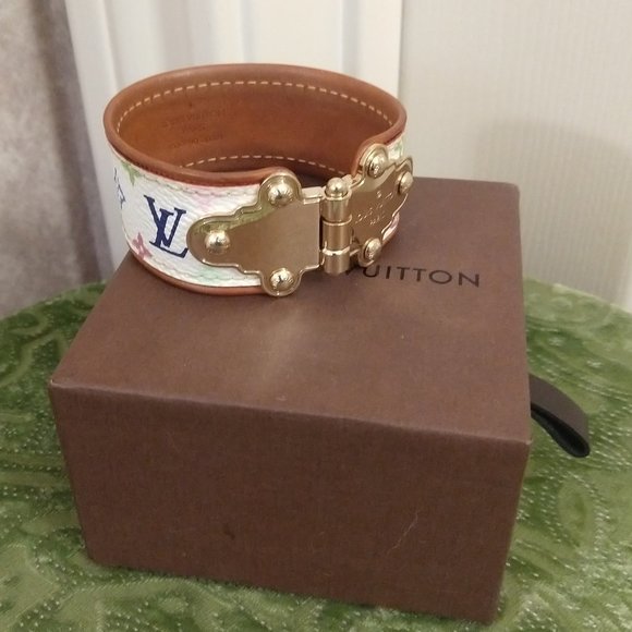 Louis Vuitton Logomania Bracelet Brown Monogram. Size 17